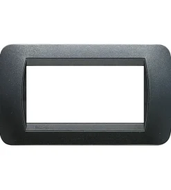 Serie Civili- Living int placca 4p plast. acciaio s.