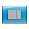 Serie Civili- Ll placca 3p azzurro - bticino.