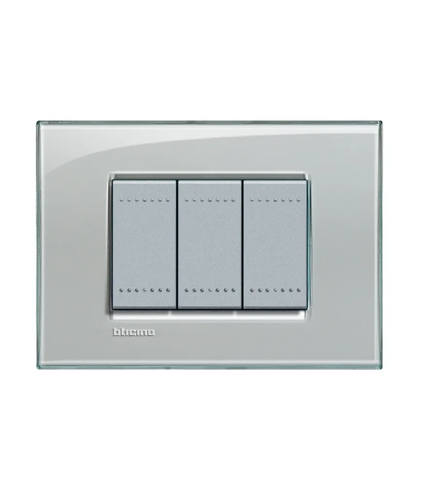 Serie Civili- Ll placca 3p grigio ghiaccio - bticino.