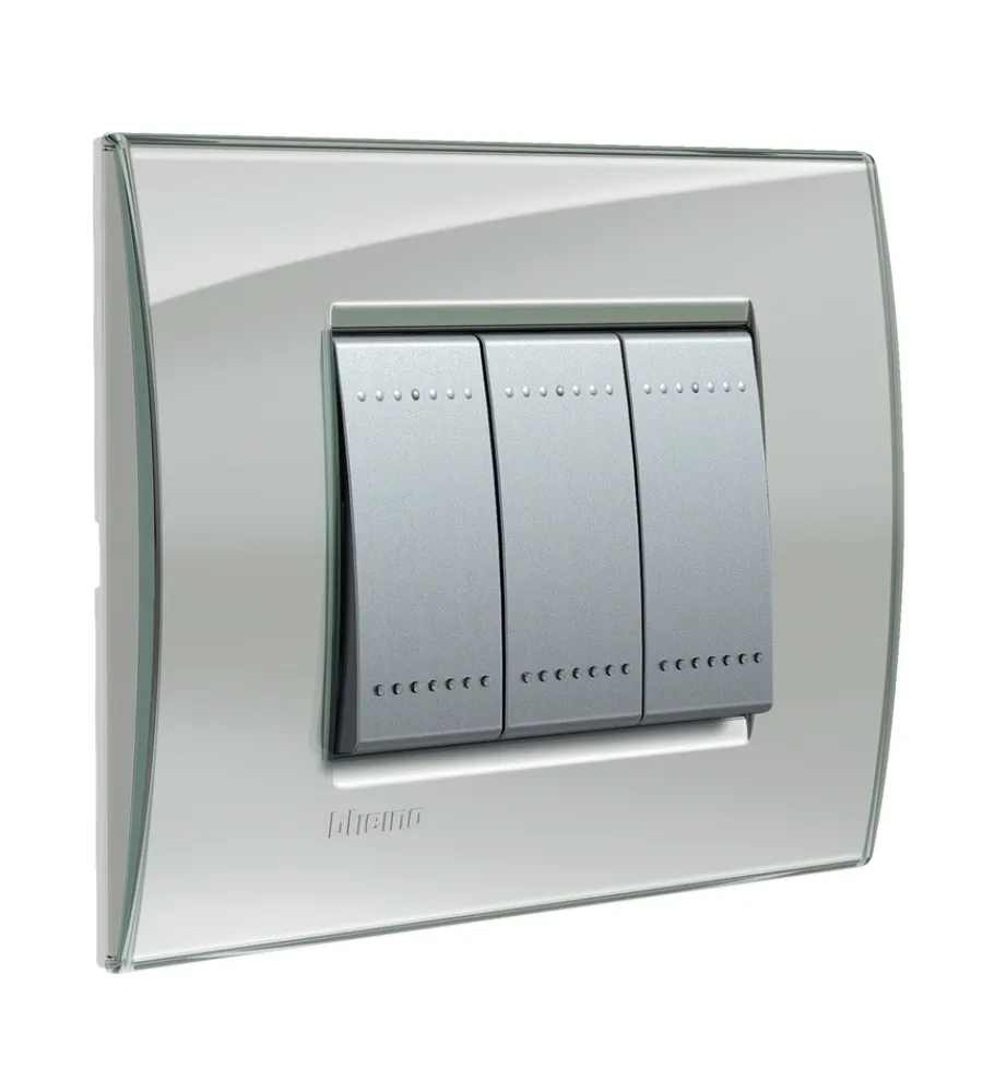 Serie Civili- Ll placca 3p grigio ghiaccio - bticino.