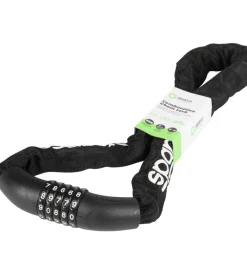 Sale Lucchetto a catena per bicicletta nero con combinazione Bici