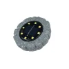 Illuminazione Per Esterno|Luce solare segnapassi a led con effetto pietra con sensore - 10 lumen - 1.2 v