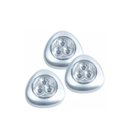 Outlet Luci adesive a 3 led, 3 pz. Illuminazione Per Interno