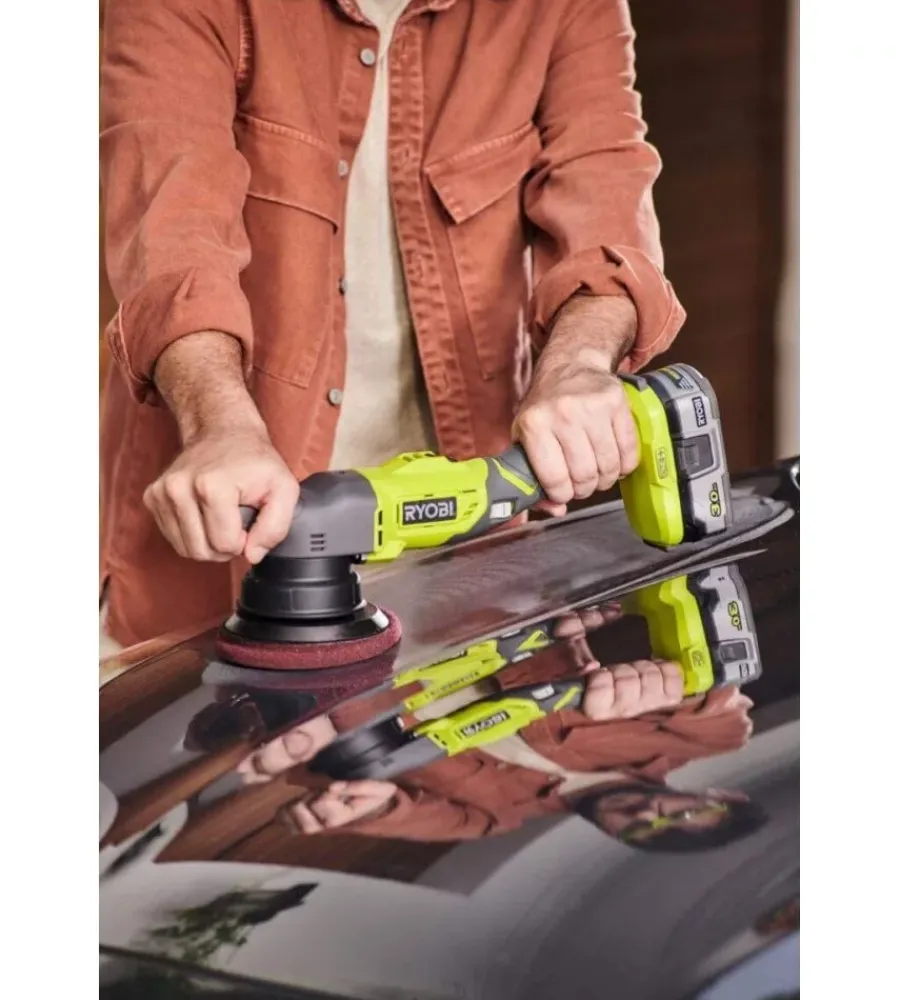 Lucidatrici-Ryobi Lucidatrice a batteria 18v r18p-0, solo corpo macchina batteria non inclusa -