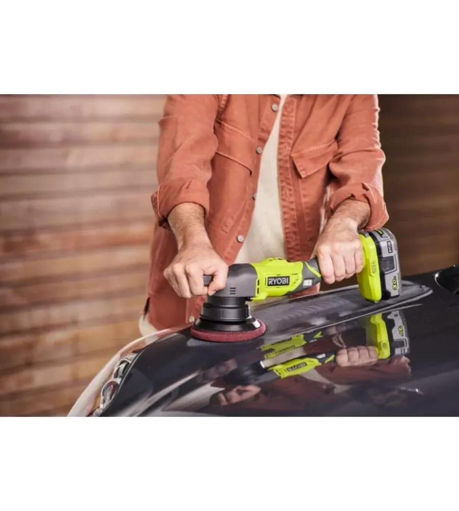 Lucidatrici-Ryobi Lucidatrice a batteria 18v r18p-0, solo corpo macchina batteria non inclusa -