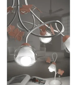 Onli Illuminazione Per Interno|Lume "butterfly" bianco e rosa, e14