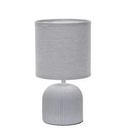 Outlet Lume da tavolo "shelly" grigio portalampada e14 Illuminazione Per Interno