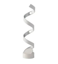 Illuminazione Per Interno- Lume led "helix" bianco e argento 3000k 960 lm, h66 cm