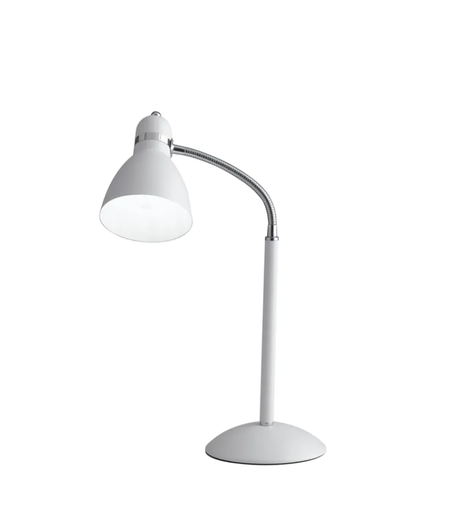 Illuminazione Per Interno- Lume "people" in metallo bianco con diffusore orientabile, h 52 cm