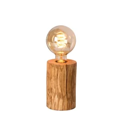 Illuminazione Per Interno|Lumetto "trabo" con base in pino h15 cm, e27