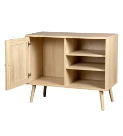Hot Madia multifunzionale bella home con porta battente in rattan e 2 ripiani 80x39x67 cm Credenze E Buffet
