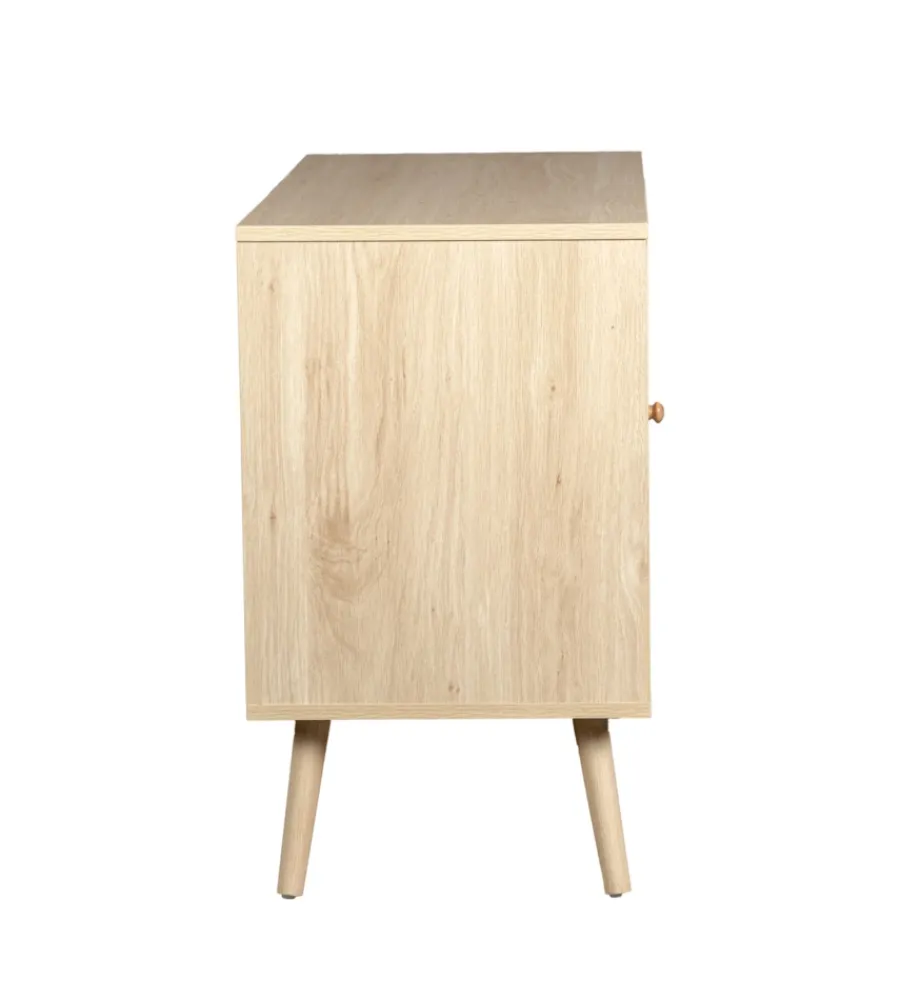 Hot Madia multifunzionale bella home con porta battente in rattan e 2 ripiani 80x39x67 cm Credenze E Buffet