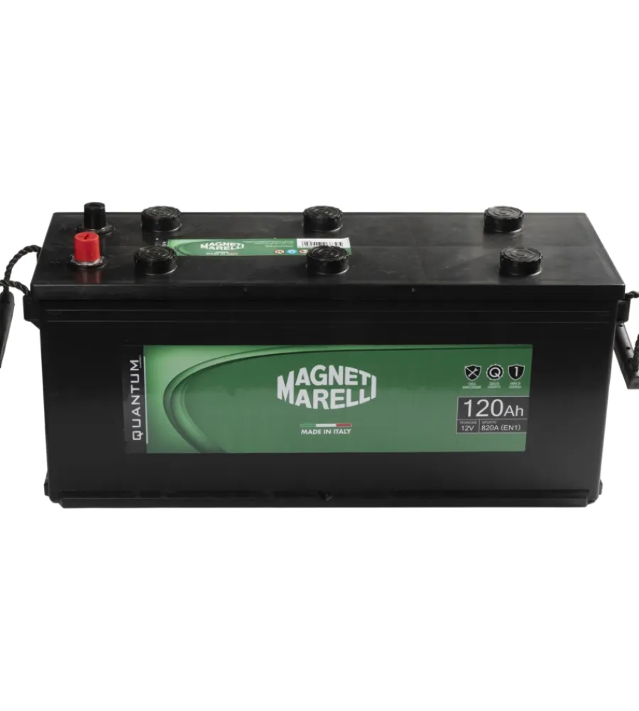 Elettrico- Magneti marelli batteria per autocarri 120ah 12v 820a en1 per cassetta mac