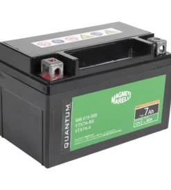 New Magneti marelli batteria moto e scooter 7ah 12v 90a tecnologia agm sigillata polo positivo sinistro Elettrico