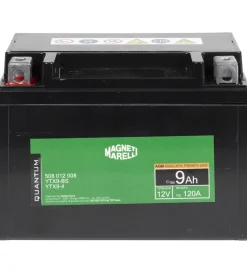 Elettrico- Magneti marelli batteria moto e scooter 9ah 12v 120a tecnologia agm sigillata polo positivo sinistro