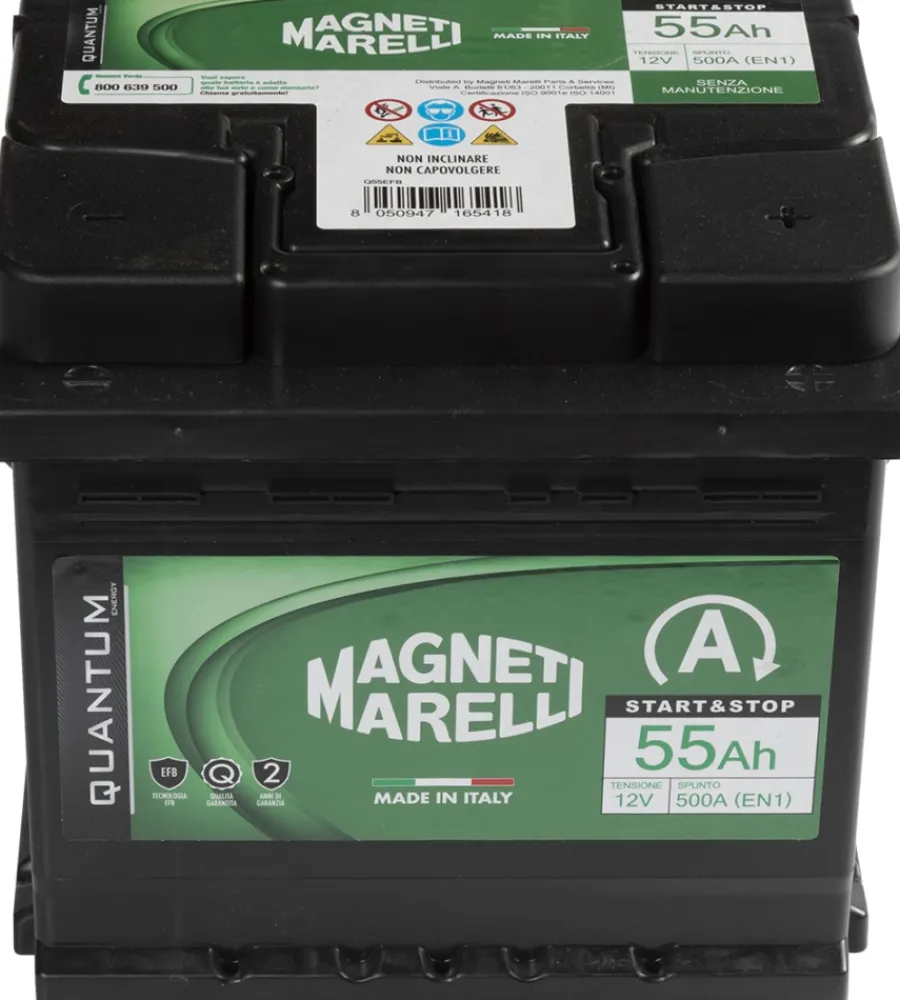 Elettrico- Magneti marelli batteria per auto start&stop 55ah 12v 500a en1 per cassetta l01
