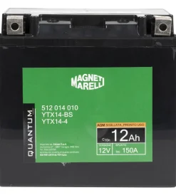 Elettrico|Magneti marelli batteria moto e scooter 12ah 12v 150a tecnologia agm sigillata polo positivo sinistro