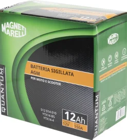 Elettrico|Magneti marelli batteria moto e scooter 12ah 12v 150a tecnologia agm sigillata polo positivo sinistro