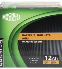 Elettrico|Magneti marelli batteria moto e scooter 12ah 12v 150a tecnologia agm sigillata polo positivo sinistro