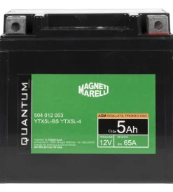 Elettrico|Magneti marelli batteria moto e scooter  tecnologia 5ah 12v 65a agm sigillata polo positivo destro