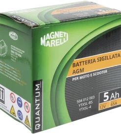 Elettrico|Magneti marelli batteria moto e scooter  tecnologia 5ah 12v 65a agm sigillata polo positivo destro