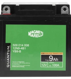 Elettrico- Magneti marelli batteria moto e scooter 9ah 12v 100a tecnologia agm sigillata polo positivo sinistro