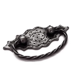 New Maniglietta martellata - 102x38 mm. - martellato Ferramenta Per Mobili E Infissi