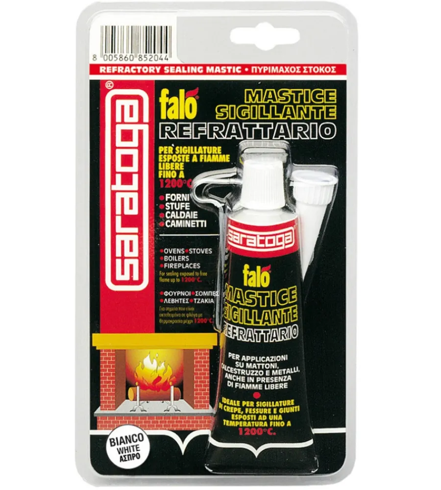 Siliconi E Sigillanti-Saratoga Mastice refrattario bianco in blister 50ml - .