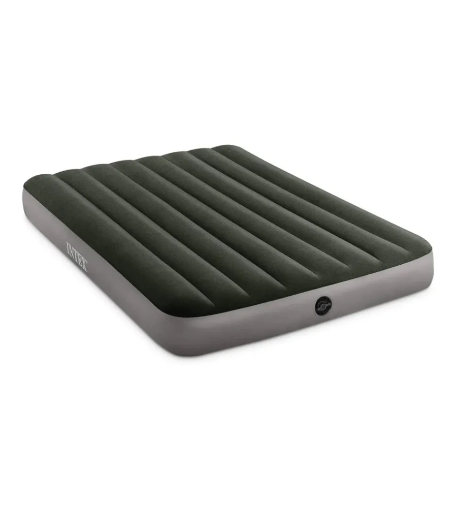 Campeggio-Intex Materasso ad una piazza e mezza gonfiabile "airbed dura-beam standard prestige downy" verde scuro 137x191x25 cm - cod. 64108