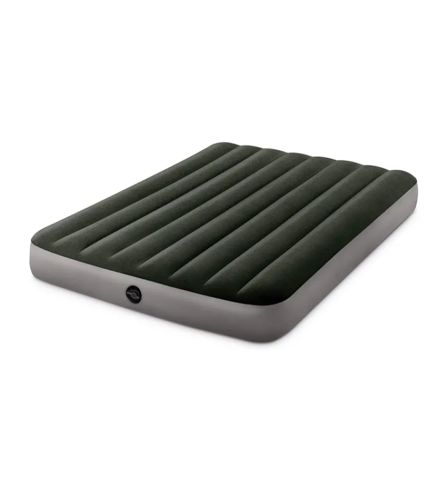 Campeggio-Intex Materasso ad una piazza e mezza gonfiabile "airbed dura-beam standard prestige downy" verde scuro 137x191x25 cm - cod. 64108