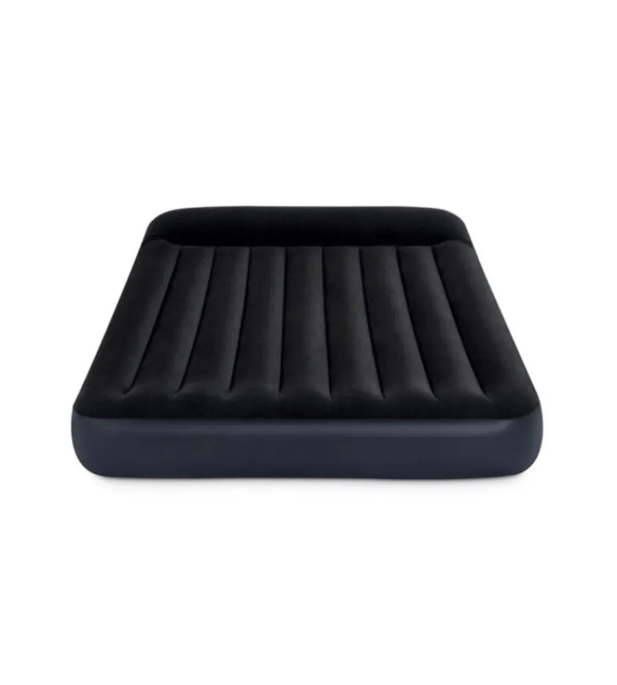 Intex Campeggio|Materasso ad una piazza e mezza gonfiabile "airbed dura-beam pillow rest classic" colore blu scuro, 137x191x25 cm - cod. 64142