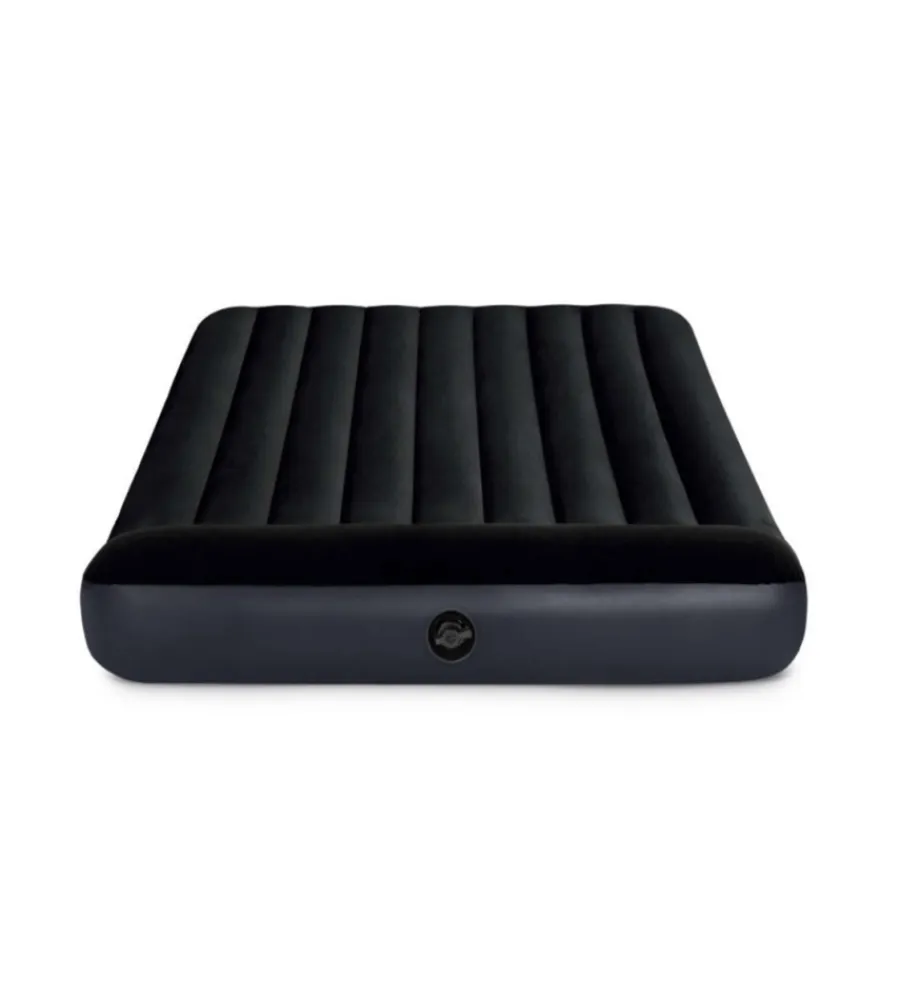Intex Campeggio|Materasso ad una piazza e mezza gonfiabile "airbed dura-beam pillow rest classic" colore blu scuro, 137x191x25 cm - cod. 64142