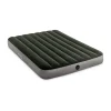 Intex Campeggio|Materasso ad una piazza e mezza gonfiabile "airbed dura-beam standard downy" colore verde scuro con pompa a pedale, 137x191x25 cm - cod. 64762