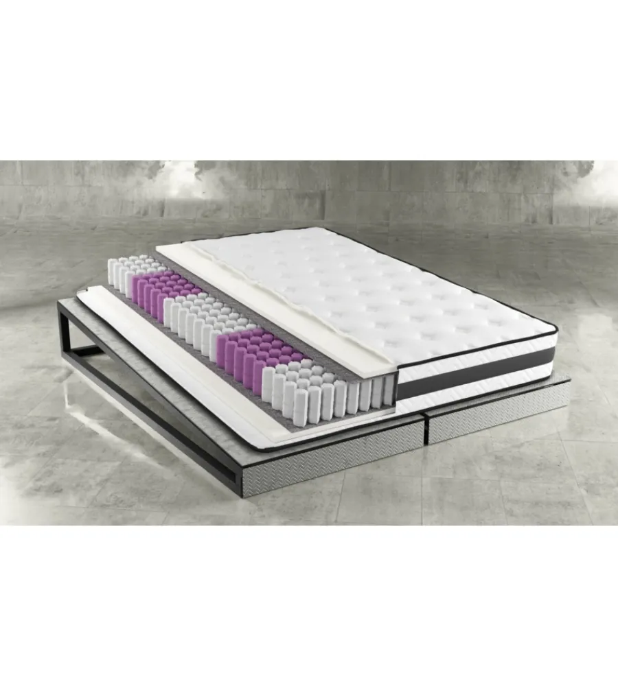 Discount Materasso matrimoniale a molle "pocket" 160x190x22 cm Letti E Comodini