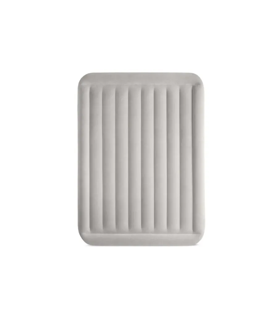 Intex Campeggio|Materasso matrimoniale autogonfiante "airbed dura-beam essential rest" con pompa elettrica incorporata grigio 152x203x46 cm - cod. 64126nd