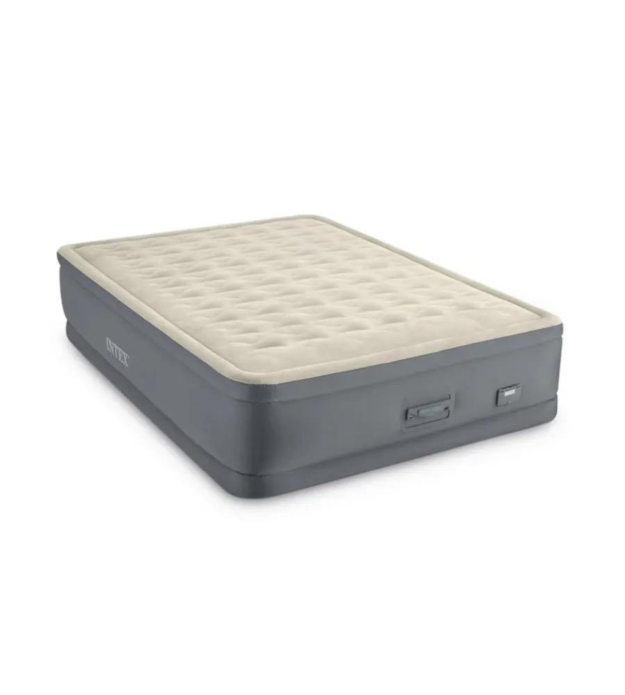 Materasso matrimoniale autogonfiante "airbed dura-beam premaire ii" con pompa elettrica incorporata, porta usb e controllo tramite app beige 152x203x46 cm - cod. 64926 Campeggio
