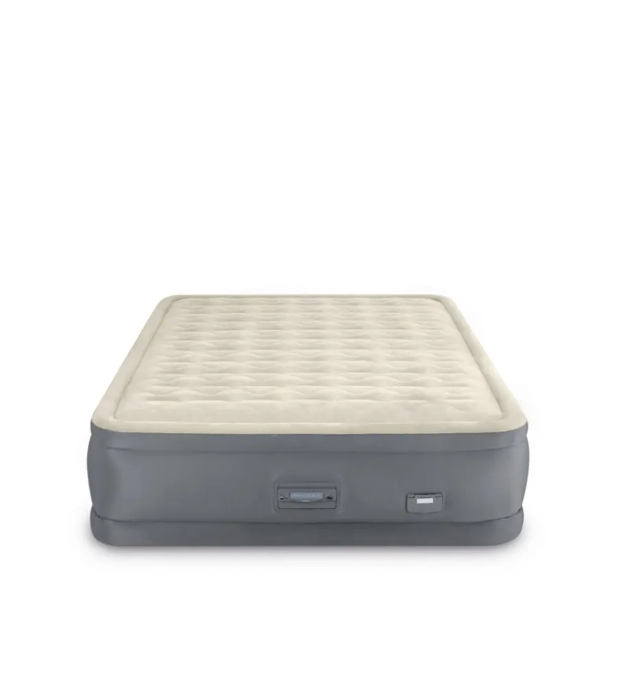 Materasso matrimoniale autogonfiante "airbed dura-beam premaire ii" con pompa elettrica incorporata, porta usb e controllo tramite app beige 152x203x46 cm - cod. 64926 Campeggio