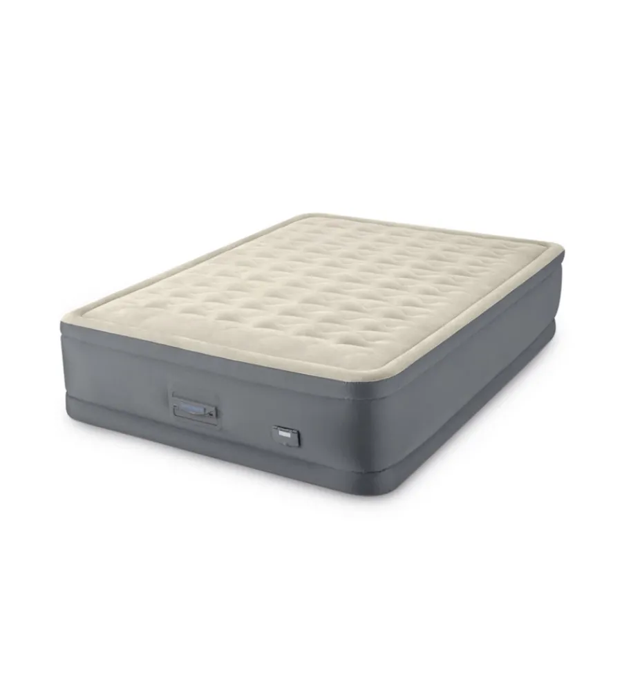 Materasso matrimoniale autogonfiante "airbed dura-beam premaire ii" con pompa elettrica incorporata, porta usb e controllo tramite app beige 152x203x46 cm - cod. 64926 Campeggio