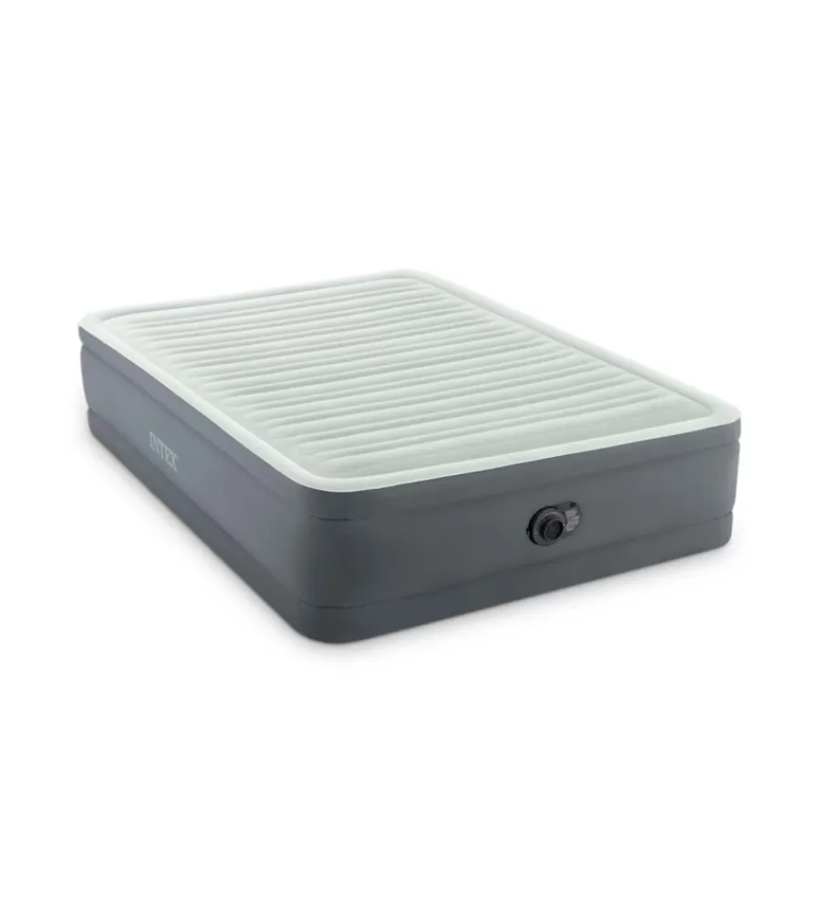 Best Materasso matrimoniale autogonfiante "airbed dura-beam premaire i" colore grigio chiaro e pompa integrata, 152x203x46 cm - cod. 64906nd Campeggio