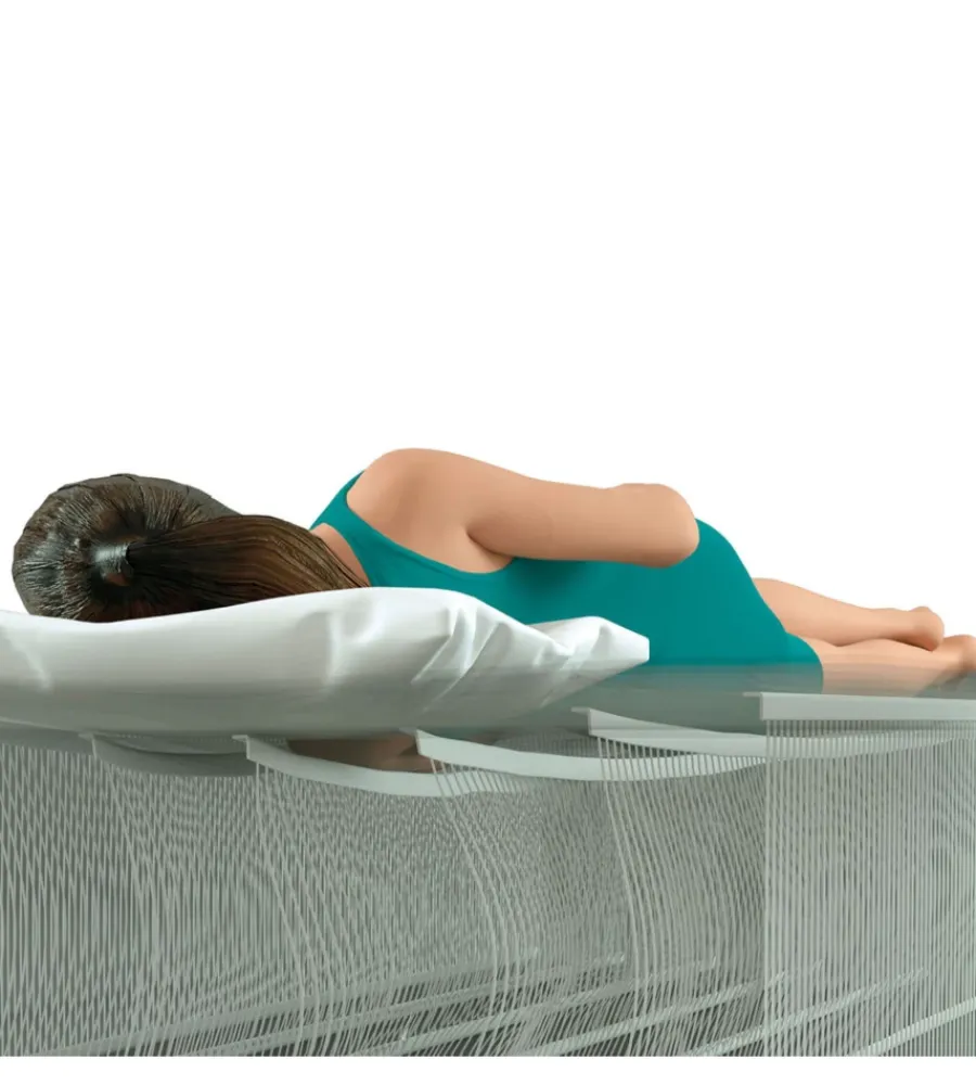 Campeggio-Intex Materasso matrimoniale autogonfiante "airbed dura-beam pillow rest mid-rise" colore crema e pompa integrata 152x203x30 cm - cod. 64118nd