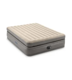 Clearance Materasso matrimoniale autogonfiante "airbed dura-beam prime comfort elevated" con pompa elettrica incorporata beige 152x203x51 cm - cod. 64164nd Campeggio