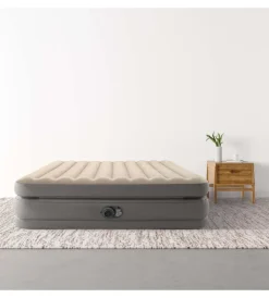 Clearance Materasso matrimoniale autogonfiante "airbed dura-beam prime comfort elevated" con pompa elettrica incorporata beige 152x203x51 cm - cod. 64164nd Campeggio