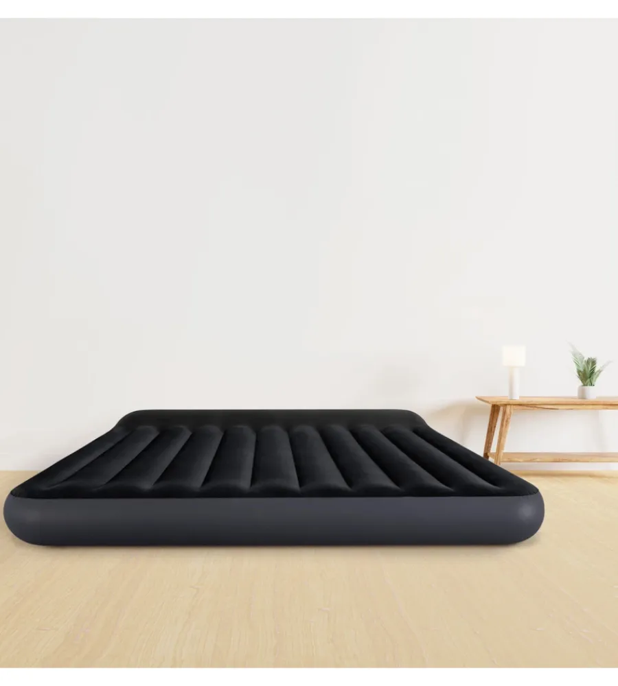 Campeggio-Intex Materasso matrimoniale gonfiabile "airbed dura-beam pillow rest classic" blu scuro 183x203x25 cm - cod. 64144