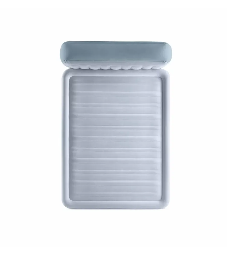 Campeggio-Intex Materasso matrimoniale gonfiabile "plush headboard" azzurro con poggiatesta 152x203x86 cm - cod. 64450nd