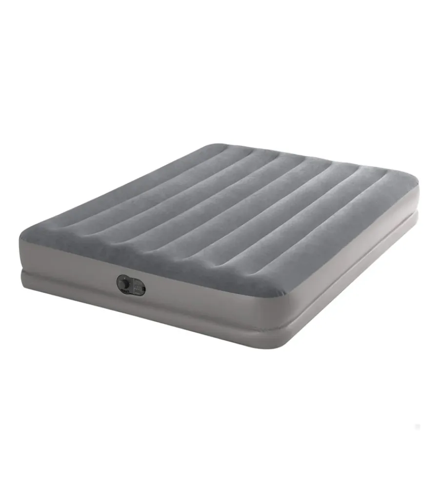 Online Materasso matrimoniale gonfiabile "airbed dura-beam prestige mid-rise" con pompa usb incorporata grigio 152x203x30 cm - cod. 64114 Campeggio