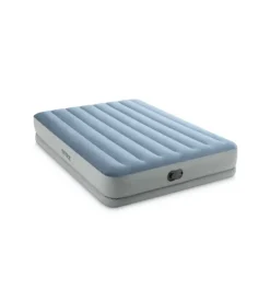 Campeggio-Intex Materasso matrimoniale gonfiabile "airbed dura-beam mid-rise comfort" con pompa usb azzurro chiaro 152x203x36 cm - cod. 64159