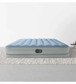 Campeggio-Intex Materasso matrimoniale gonfiabile "airbed dura-beam mid-rise comfort" con pompa usb azzurro chiaro 152x203x36 cm - cod. 64159
