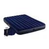 Intex Campeggio|Materasso matrimoniale gonfiabile "airbed dura-beam standard classic downy" colore blu con pompa manuale e due cuscini, 152x203x25 cm - cod. 64765