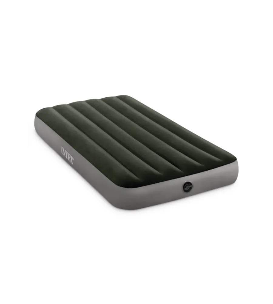 Sale Materasso matrimoniale gonfiabile "airbed dura-beam standard prestige downy" colore verde scuro, 99x191x25 cm- cod. 64107 Campeggio