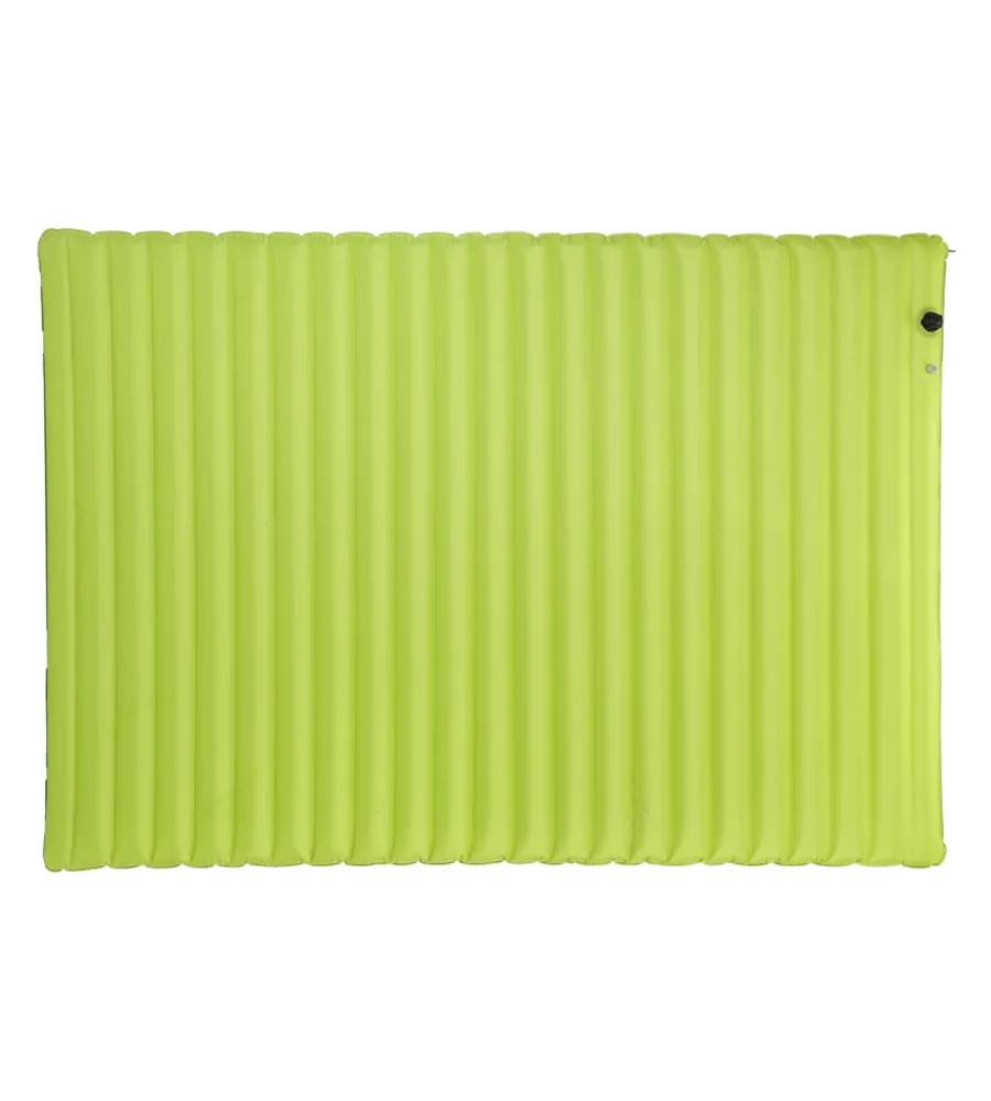 Brunner Campeggio|Materasso matrimoniale gonfiabile con pompa integrata da campeggio "alveobed double" grigio e verde 220x75 cm